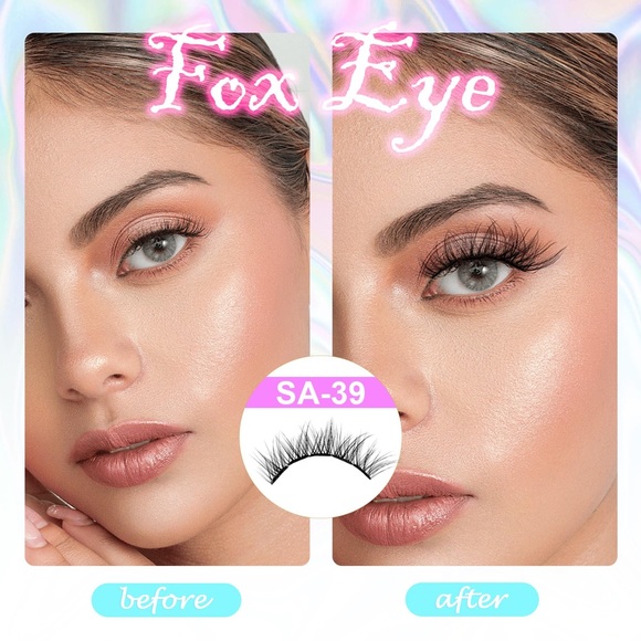 Self Adhesive Eyelashes No Glue Lash Clusters Natural look C Curl 1 Step DIY - Picture 2 of 8